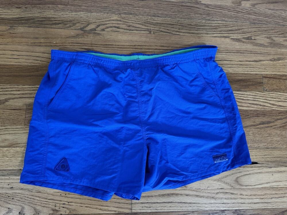 Patagonia Men’s Baggies Nylon Shorts Lined Size XL Royal Blue Swimming